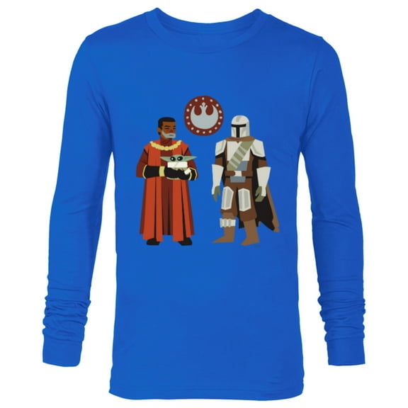 Star Wars The Mandalorian Season 3 Grogu Greef Karga Symbol - Long Sleeve T-Shirt for Men - Customized-Navy
