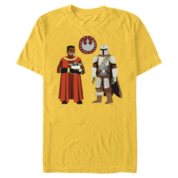 Star Wars The Mandalorian Season 3 Grogu Greef Karga Symbol - Short Sleeve Blended T-Shirt for Adults - Customized-Yellow