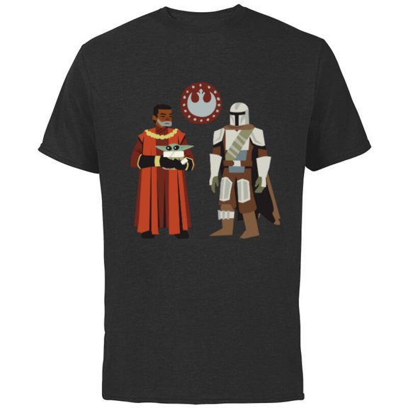 Star Wars The Mandalorian Season 3 Grogu Greef Karga Symbol - Short Sleeve Cotton T-Shirt for Adults - Customized-Black