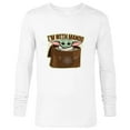 thumbnail image 1 of Star Wars The Mandalorian Season 3 Grogu I’m With Mando - Long Sleeve T-Shirt for Men - Customized-White, 1 of 5