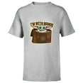 thumbnail image 1 of Star Wars The Mandalorian Season 3 Grogu I’m With Mando - Short Sleeve T-Shirt for Kids - Customized-Athletic Heather, 1 of 5