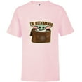 thumbnail image 1 of Star Wars The Mandalorian Season 3 Grogu I’m With Mando - Short Sleeve T-Shirt for Kids - Customized-Soft Pink, 1 of 5