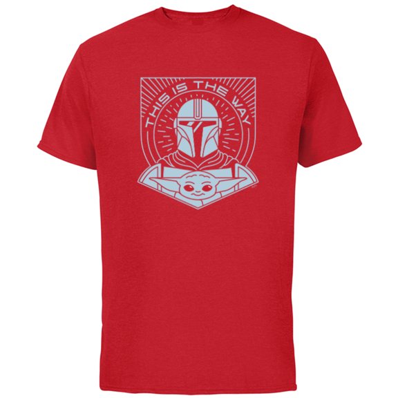 Star Wars The Mandalorian Season 3 Grogu The Way Hyperspace - Short Sleeve Cotton T-Shirt for Adults - Customized-Red