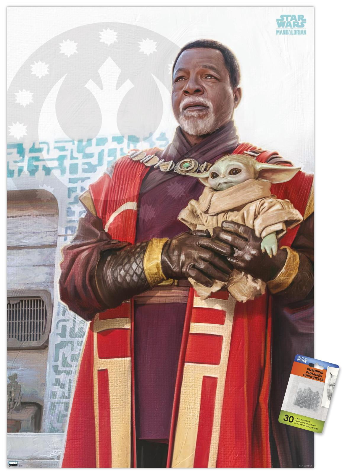 Star Wars: The Mandalorian Season 3 - Grogu and Greef Karga Wall Poster with Pushpins, 22.375" x 34"