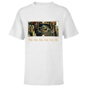 Star Wars The Mandalorian Season 3 Grogu in IG-12 Yes Yes No - Short Sleeve T-Shirt for Kids - Customized-White