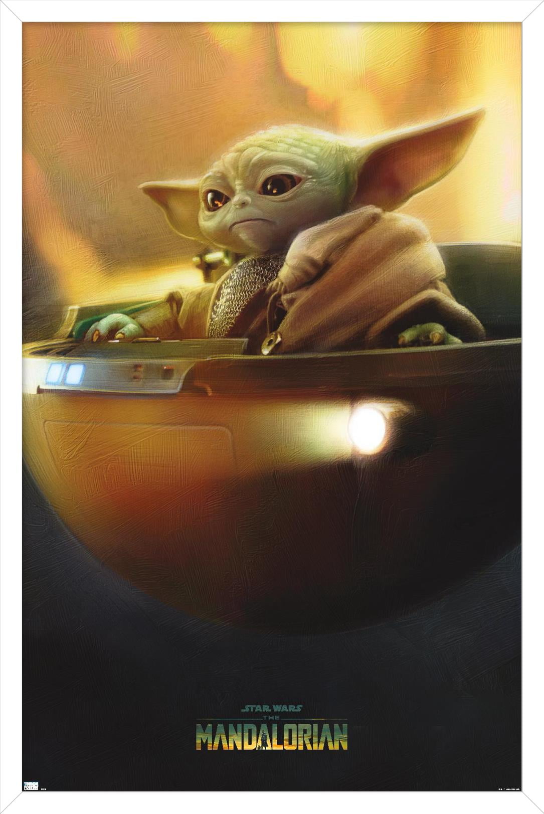 Star Wars: The Mandalorian Season 3 - Grogu in Pod Wall Poster, 14.725" x 22.375" Framed