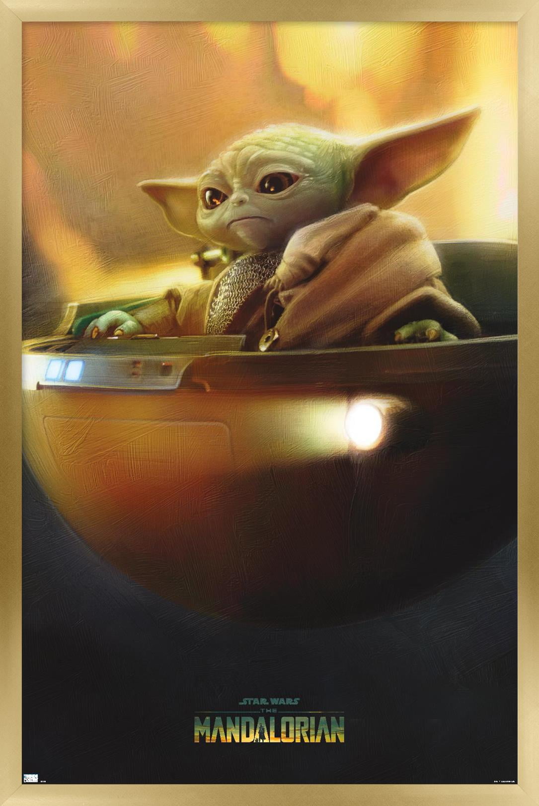 Star Wars: The Mandalorian Season 3 - Grogu in Pod Wall Poster, 14.725" x 22.375" Framed