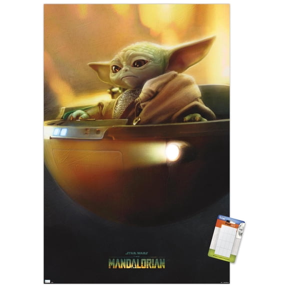 Star Wars: The Mandalorian Season 3 - Grogu in Pod Wall Poster, 22.375" x 34"