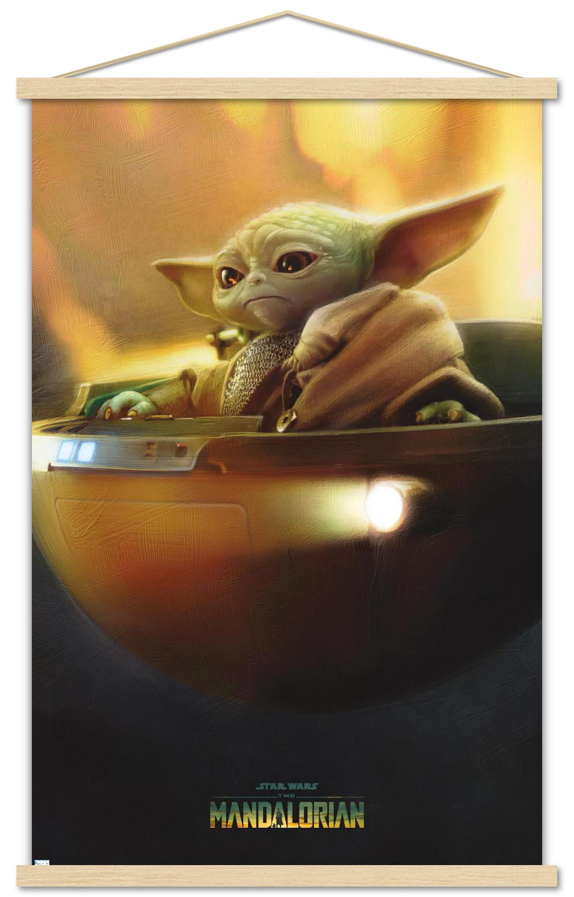 Star Wars: The Mandalorian Season 3 - Grogu in Pod Wall Poster with Magnetic Frame, 22.375" x 34"