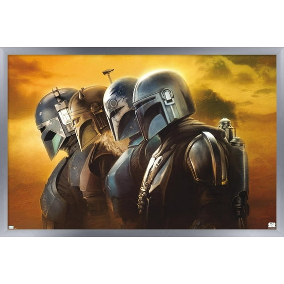 Star Wars: The Mandalorian Season 3 - Helmets Wall Poster, 22.375" x 34" Framed