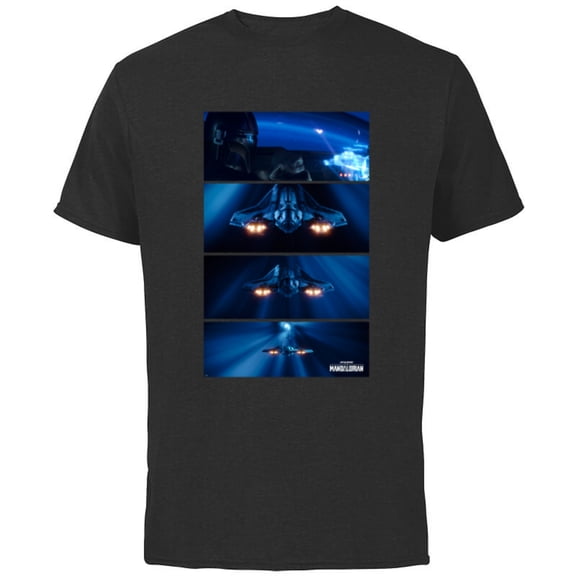 Star Wars The Mandalorian Season 3 Hyperspace Mission - Short Sleeve Cotton T-Shirt for Adults - Customized-Black