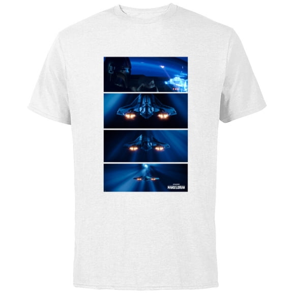 Star Wars The Mandalorian Season 3 Hyperspace Mission - Short Sleeve Cotton T-Shirt for Adults - Customized-White