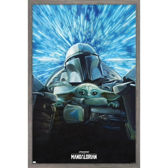 Star Wars: The Mandalorian Season 3 - Lightspeed Wall Poster, 22.375" x 34" Framed
