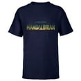 thumbnail image 1 of Star Wars The Mandalorian Season 3 Logo Grogu Disney+ - Short Sleeve T-Shirt for Kids - Customized-Navy, 1 of 5
