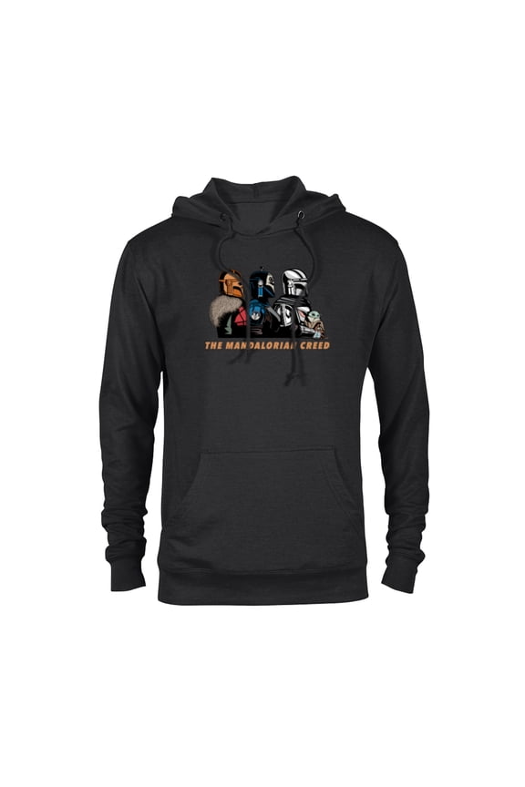 The Mandalorian Season 3 Mandalorian Creed Grogu - Pullover Hoodie for Adults - Customized-Black