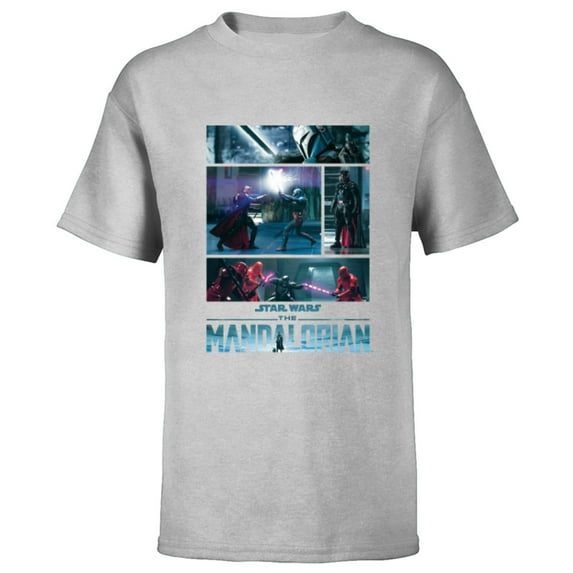 Star Wars The Mandalorian Season 3 Moff Gideon’s Return - Short Sleeve T-Shirt for Kids - Customized-Athletic Heather