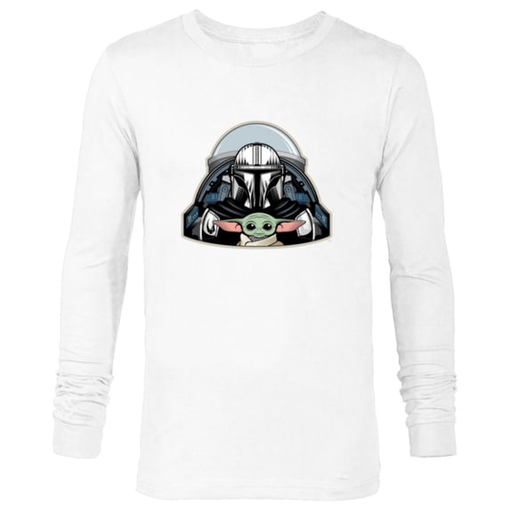 Star Wars The Mandalorian Season 3 N-1 Starfighter Grogu - Long Sleeve T-Shirt for Men - Customized-White