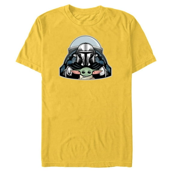 Star Wars The Mandalorian Season 3 N-1 Starfighter Grogu - Short Sleeve Blended T-Shirt for Adults - Customized-Yellow
