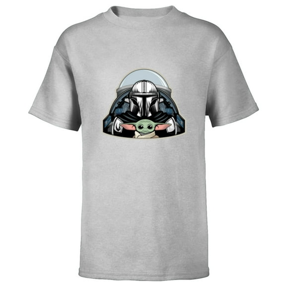 Star Wars The Mandalorian Season 3 N-1 Starfighter Grogu - Short Sleeve T-Shirt for Kids - Customized-Athletic Heather