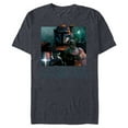 thumbnail image 1 of Star Wars The Mandalorian Season 3 Paz Vizsla Battles - Short Sleeve Blended T-Shirt for Adults - Customized-Navy Heather, 1 of 5