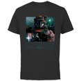 thumbnail image 1 of Star Wars The Mandalorian Season 3 Paz Vizsla Battles - Short Sleeve Cotton T-Shirt for Adults - Customized-Black, 1 of 5