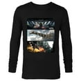 thumbnail image 1 of Star Wars The Mandalorian Season 3 Pirate Battle Concept Art - Long Sleeve T-Shirt for Men - Customized-Black, 1 of 5