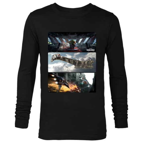 Star Wars The Mandalorian Season 3 Pirate Battle Concept Art - Long Sleeve T-Shirt for Men - Customized-Black