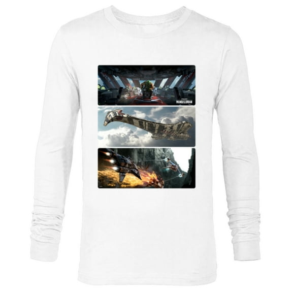 Star Wars The Mandalorian Season 3 Pirate Battle Concept Art - Long Sleeve T-Shirt for Men - Customized-White