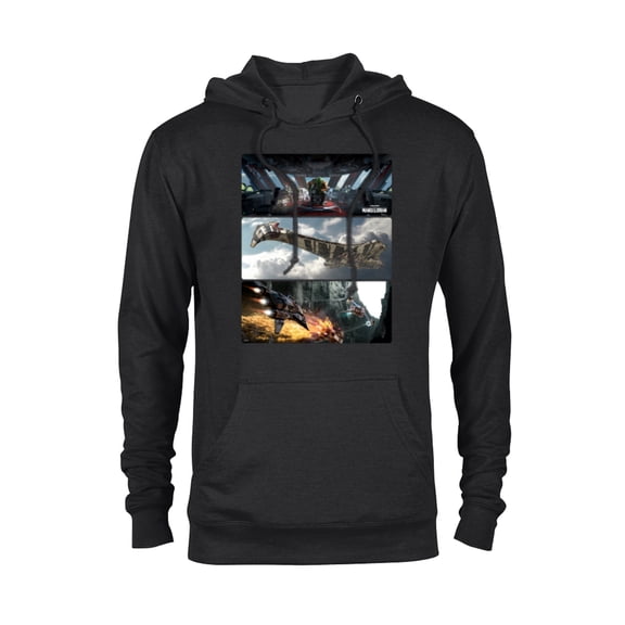 Star Wars The Mandalorian Season 3 Pirate Battle Concept Art - Pullover Hoodie for Adults - Customized-Black