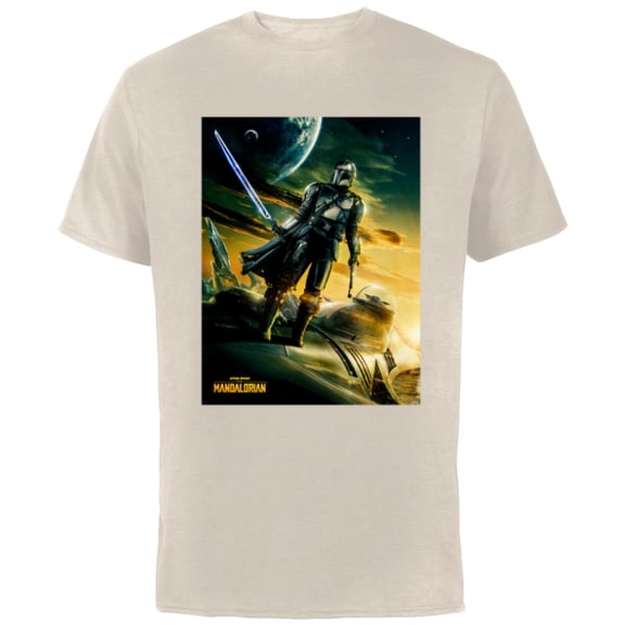 Star Wars The Mandalorian Season 3 Poster Design - Short Sleeve Cotton T-Shirt for Adults - Customized-Natural