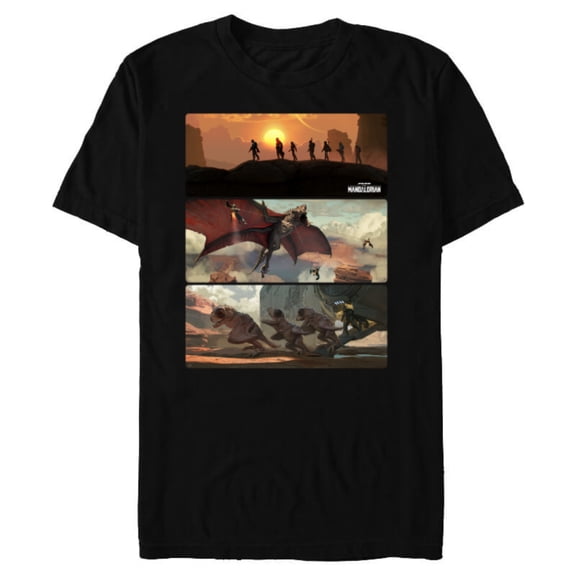 Star Wars The Mandalorian Season 3 Raptor Rescue Concept Art - Short Sleeve Blended T-Shirt for Adults - Customized-Black
