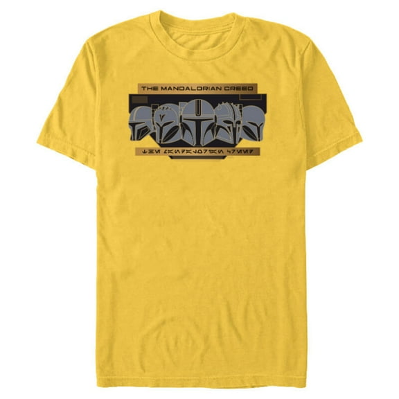 Star Wars The Mandalorian Season 3 The Mandalorian Creed - Short Sleeve Blended T-Shirt for Adults - Customized-Yellow