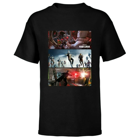 Star Wars The Mandalorian Season 3 The Return Concept Art - Short Sleeve T-Shirt for Kids - Customized-Black