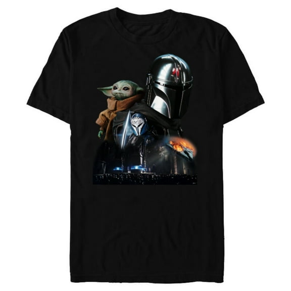 Star Wars The Mandalorian Season 3 The Return to Mandalore - Short Sleeve Blended T-Shirt for Adults - Customized-Black