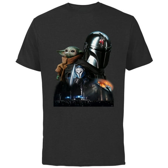 Star Wars The Mandalorian Season 3 The Return to Mandalore - Short Sleeve Cotton T-Shirt for Adults - Customized-Black