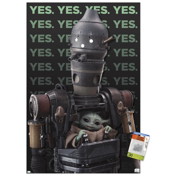 Star Wars: The Mandalorian Season 3 - Yes Wall Poster with Pushpins, 22.375" x 34"