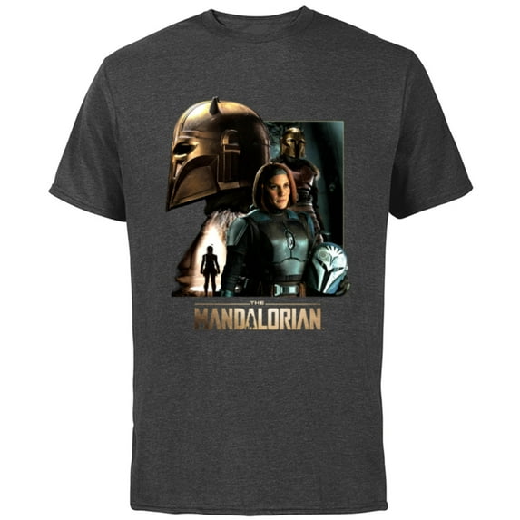 Star Wars The Mandalorian Season 3 the Armorer and Bo-Katan - Short Sleeve Cotton T-Shirt for Adults - Customized-Charcoal