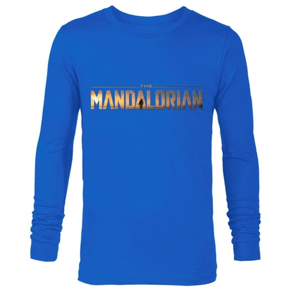 Star Wars The Mandalorian Series Logo - Long Sleeve T-Shirt for Men - Customized-Navy