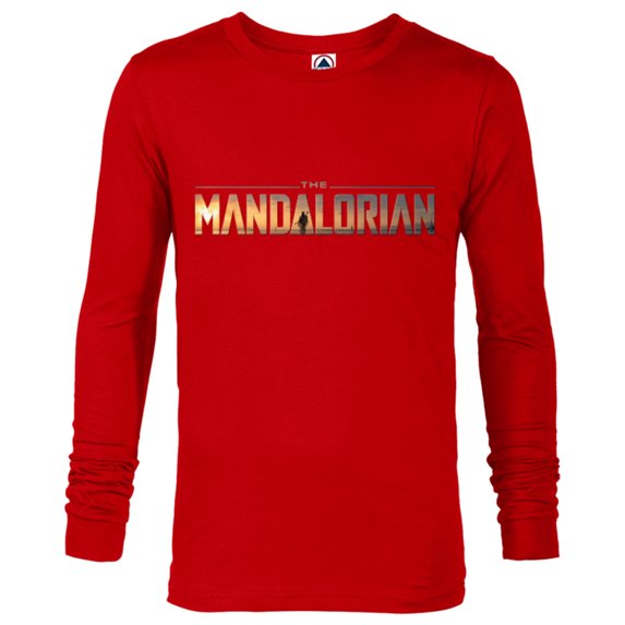 Star Wars The Mandalorian Series Logo - Long Sleeve T-Shirt for Men - Customized-New Red