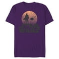 thumbnail image 1 of Star Wars The Mandalorian Sleeping Child Silhouette - Short Sleeve Blended T-Shirt for Adults - Customized-Purple, 1 of 5