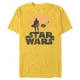 thumbnail image 1 of Star Wars The Mandalorian Sleeping Child Silhouette - Short Sleeve Blended T-Shirt for Adults - Customized-Yellow, 1 of 5
