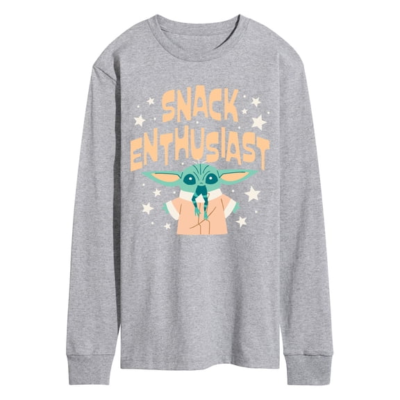 Star Wars - The Mandalorian Snack Enthusiast Grogu - Men's Long Sleeve Graphic T-Shirt