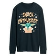 thumbnail image 1 of Star Wars - The Mandalorian Snack Enthusiast Grogu - Men's Long Sleeve Graphic T-Shirt, 1 of 5