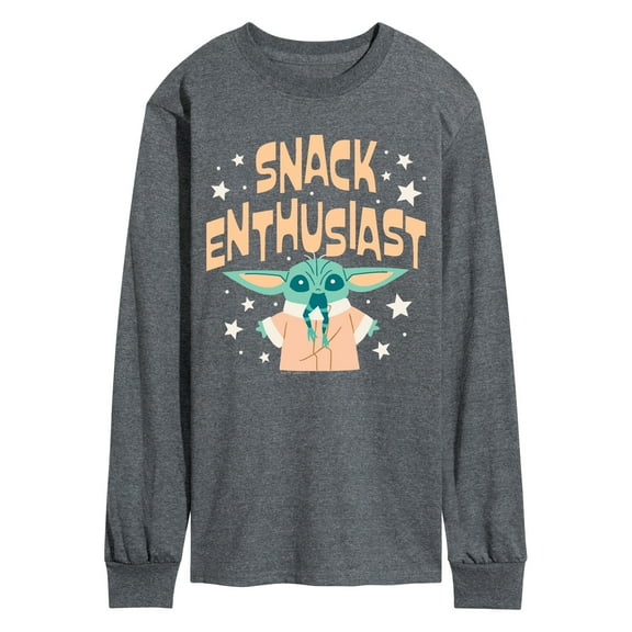 Star Wars - The Mandalorian Snack Enthusiast Grogu - Men's Long Sleeve Graphic T-Shirt