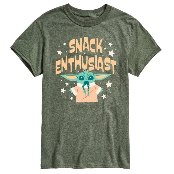 Star Wars - The Mandalorian Snack Enthusiast Grogu - Men's Short Sleeve Graphic T-Shirt