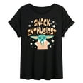 thumbnail image 1 of Star Wars - The Mandalorian Snack Enthusiast Grogu  - Womens Oversized Graphic T-Shirt, 1 of 5