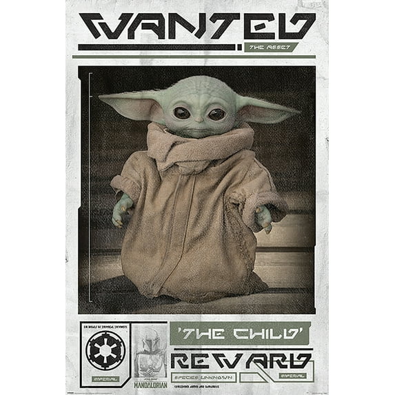 Star Wars: The Mandalorian - TV Poster (Wanted: The Child / Baby Yoda)