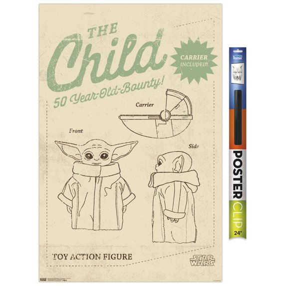 Star Wars: The Mandalorian - The Child 50-Year-Old Bounty Wall Poster, 22.375" x 34"