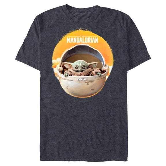 Star Wars The Mandalorian The Child Awakens - Short Sleeve Blended T-Shirt for Adults - Customized-Navy Heather