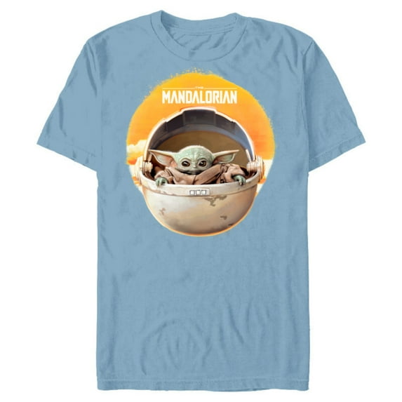 Star Wars The Mandalorian The Child Awakens - Short Sleeve Blended T-Shirt for Adults - Customized-Ocean Blue